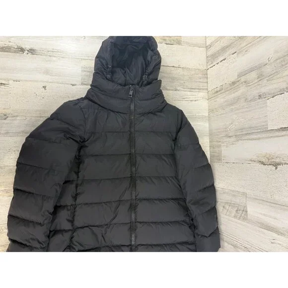 Herno Womens Black A Line Down Filled Nylon Chamonix Puffer Jacket Coat Sz 50 14 - Picture 5 of 16
